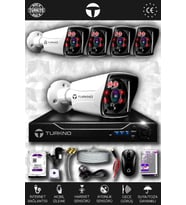 TURKNO 5 Kameralı Karia 5 Dış Kamera Set 250 GB HDD Full HD Gece Görüşlü Güvenlik Kamerası Sistemi