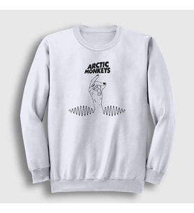 Presmono Unisex Beyaz Snap Arctic Monkeys Sweatshirt 15057tt (Beyaz)