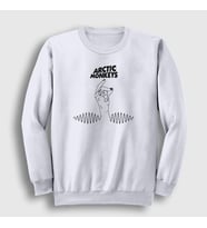 Presmono Unisex Beyaz Snap Arctic Monkeys Sweatshirt 15057tt (Beyaz)