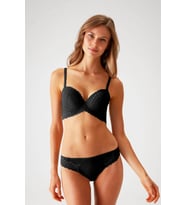 Pierre Cardin Dantelli Push Up Sütyen Takım Siyah