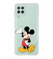 Samsung Galaxy A22  Kapak Mickey Mouse Tasarımlı Şeffaf Silikon Kılıf