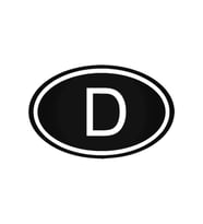 Germany D Deutschland Country Oval Oto Sticker 20 Cm