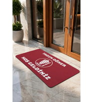 Valerine Life Kapı Önü Paspası 50x90cm Dijital Baskı Kaymaz Kişiye Firmaya Özel Dönerci