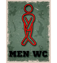 MeyArt Retro Sac Levha 2 ADET Bay-Bayan Wc Yönlendirme Yazısı Metal Herbiri 15X20cm İKİ ADET