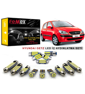 Hyundai Getz LED İç Aydınlatma Ampul Seti FEMEX Parlak Beyaz