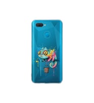 Oppo A12 ile Uyumlu Splash Bukalemun Tasarımlı Şeffaf Silikon Kılıf