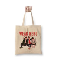 Weak Hero Class Kdrama Beyaz Bez Çanta Uzun Saplı Alışveriş Çantası Plaj Çantası