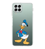 Samsung Galaxy M33  Kamera korumalı Kapak Donald Duck Tasarımlı  Şeffaf Kılıf