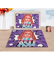 BK Gift Kişiye Özel İsimli Kız Çocuk Karikatürlü 1000 Parça Profesyonel Puzzle-1