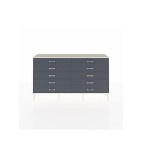 Arges Konsol 10 Çekmeceli  176x30x99 Çam-Aytaşı/Antrasit
