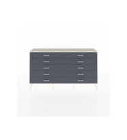 Arges Konsol 10 Çekmeceli  176x30x99 Çam-Aytaşı/Antrasit