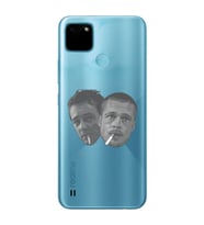 Realme C21Y/C25Y Uyumlu Fight Club Desenli Şeffaf Telefon Kılıfı