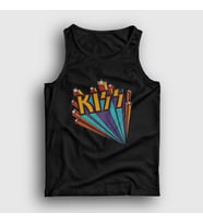 Presmono Unisex Siyah Retro Kiss Atlet 91641tt