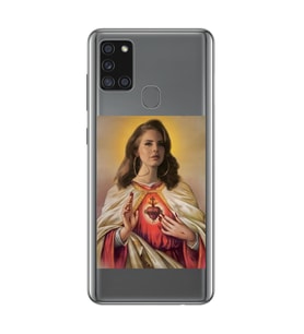 Samsung Galaxy A21S Uyumlu Lana Del Rey Desenli Şeffaf Telefon Kılıfı