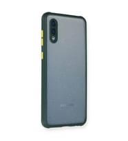 Galaxy A02 Kılıf Miami Şeffaf  - Koyu Yeşil