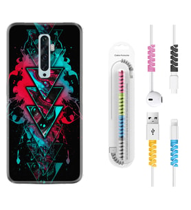Oppo Reno 2Z 4 Lite 4 Pro 5 6 7 A31 Kılıf Kablo Koruma Spiral Silikon Down 1719