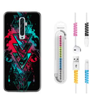 Oppo Reno 2Z 4 Lite 4 Pro 5 6 7 A31 Kılıf Kablo Koruma Spiral Silikon Down 1719