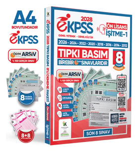 2028 EKPSS Ön Lisans İşitme-1 ÖSYM Çıkmış Soru Tıpkı Basım Soru Kitapçıkları 8li TG Deneme Paketi
