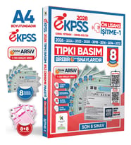 2028 EKPSS Ön Lisans İşitme-1 ÖSYM Çıkmış Soru Tıpkı Basım Soru Kitapçıkları 8li TG Deneme Paketi
