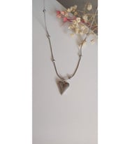 ÇELİK KOLYE KADIN KALPLİ DORİKA ZİNCİRLİ KOLYE 316L KARARMAZ RENK ATMAZ  45 CM ANTİ ALERJİK