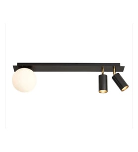 Rsylight Retro Masa Üstü 3 lü 180Derce Ledli Beyaz opal Camlı Led Spot beyaz Ampüllü