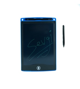 Çocuk Yazı Tahtası Dijital Ekran Kalemli 20*15 Cm Mavi