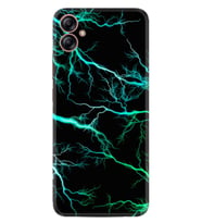 Samsung Galaxy A04E Kılıf Silikon Desen Özel Seri Green Thunder 1693
