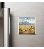 Muş Şehri - Pop-Art Travel - 9x9 cm Buzdolap Magneti