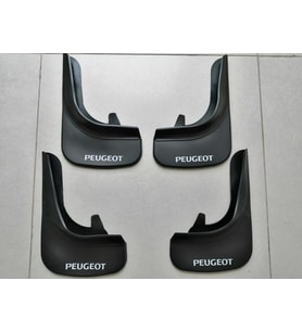 Peugeot Tüm Modellere Uygun Paçalık Ön-Arka Takım Tozluk Çamurluk (Siyah - Beyaz)