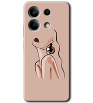 Xiaomi Redmi Note 13 5G Kılıf HD Desen Baskılı Kılıf - Çizim Silüet