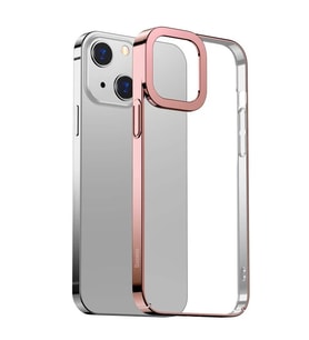 Baseus Glitter iPhone 13 6.1inç Kılıf Renkli Kenar Şeffaf Silikon-(5775) - SSSSSS4050-6816