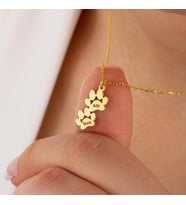 Unisex Pati Kişiye Özel İsimli Gümüş Kolye (Gümüş)