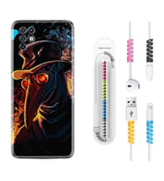 INFINIX Note 11 Pro Note 10 Hot 9 Play Kılıf Kablo Koruma Spiral Silikon Karga 1616