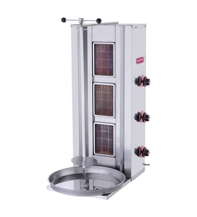 Işıkgaz Silver Endüstriyel Tüplü 3 Radyanlı Döner Ocağı Makinesi (Gri)