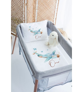 %100 Delux Pamuk Isme Özel 70x120 Park Yatak Nevresim Takımı