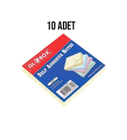 75x75 100 Yaprak Yapışkanlı Not Kağıdı Pastel Sarı 10 Adet
