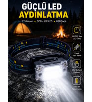 Taşınabilir Şarjlı Led Fener Xpe95Lm Cob120Lm Gövde Yeni Nesil