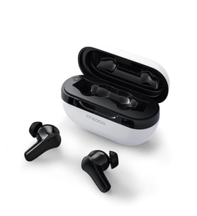 Moodix KI23K50 Bluetooth Kulakiçi Kulaklık Beyaz-Siyah ANC Aktif Gürültü Engelleyicili ipx4 Suya Dayanıklı