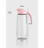 Renga Beluga 1500 ml Gravürlü Cam Sürahi 111021 Pudra