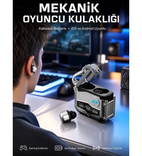 Oyuncu Kulaklığı Yeni Mekanik Kablosuz Kulaklık İos Android Uyumlu Yeni Nesil