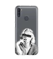 Samsung Galaxy M21 Uyumlu Marilyn Monroe Desenli Şeffaf Telefon Kılıfı