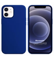 Microsonic Apple iPhone 12 Mini Kılıf Liquid Lansman Silikon Lacivert