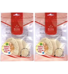 Derma Naturel Loofah Yüz Temizleme (Sivilce ve Siyah Noklar için) Peeling MS-06 (2 Li Set)