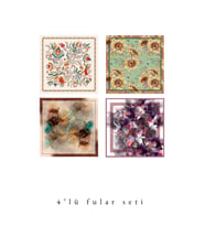 Şıklık Serisi 4’lü Fular Set Estascarf 48x48cm