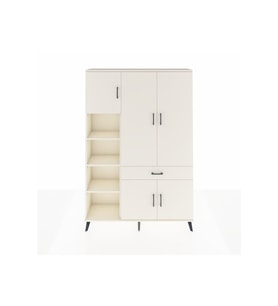 Arges Gardrop 8 Raflı Tek Çekmeceli 5 Kapaklı 132x30x195 Aytaşı-Aytaşı