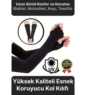 Kaliteli Uzun Kumaş Esnek Spor Bisiklet Motosiklet Koşu Tesettür Güneş Anti UV Koruyucu Kol Kılıfı