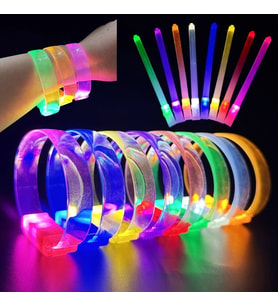 3 Modlu Pilli LED Işıklı Esnek Parti Bilekliği Yeşil