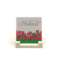 Hollanda Lale Görseli Baskılı Taş Masaüstlük 10X10