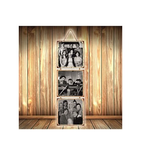 Yeşilçam Filmler Tasarımlı Üçlü Retro Ahşap Poster Ü461