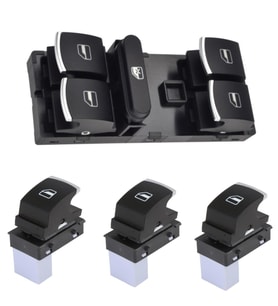 Seat İbiza Cam Açma Düğmesi Anahtarı Takımı Krom 2009-2016